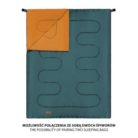 NC2002 ZIELONO-POMARAŃCZOWY ŚPIWÓR NILS CAMP