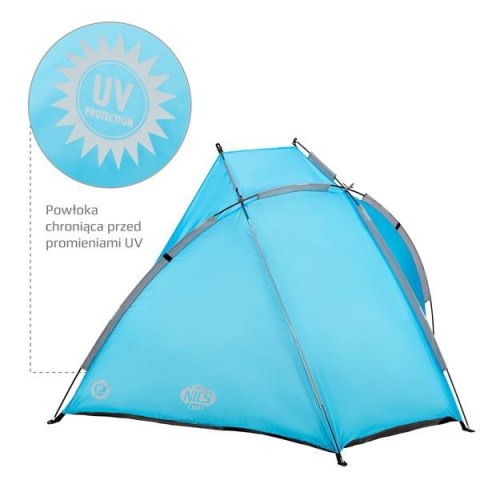 NC3039 NIEBIESKI NAMIOT PLAŻOWY PODŁOGA NILS