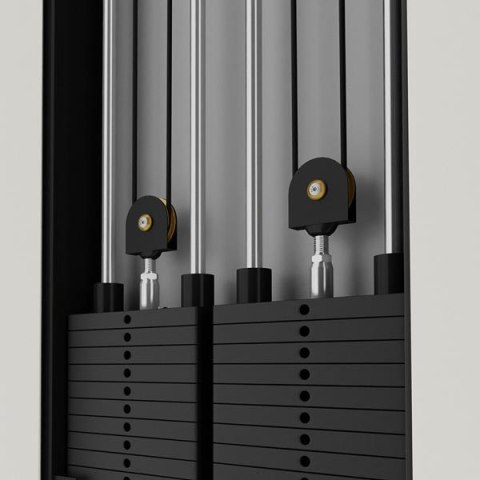 BS302 BRAMA PRZYŚCIENNA TRENINGOWA PODWÓJNA ZE STOSEM COMMERCIAL HMS