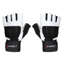 RST04 WHITE-BLACK ROZM. XL RĘKAWICE NA SIŁOWNIĘ HMS