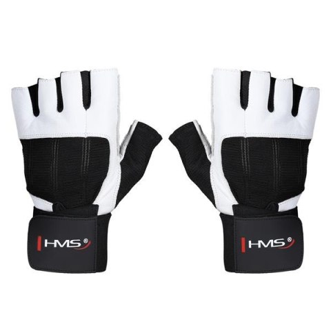 RST04 WHITE-BLACK ROZM. XXL RĘKAWICE NA SIŁOWNIĘ HMS