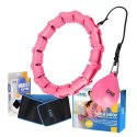ZESTAW HULA HOP OHA02 PINK Z WYPUSTKAMI I OBCIĄŻNIKIEM ONE FITNESS + PAS BR160