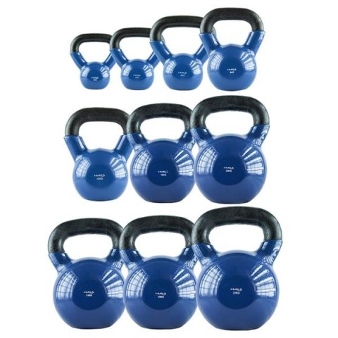 KNV24 BLUE KETTLEBELL ŻELIWNY POKRYTY WINYLEM HMS