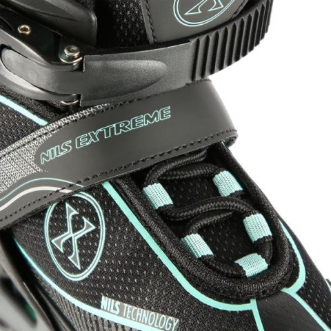 NA11008 CZARNO-MIĘTOWY ROZM. L (39-42) ŁYŻWOROLKI NILS EXTREME