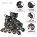 NA11008 CZARNO-MIĘTOWY ROZM. M (35-38) ŁYŻWOROLKI NILS EXTREME