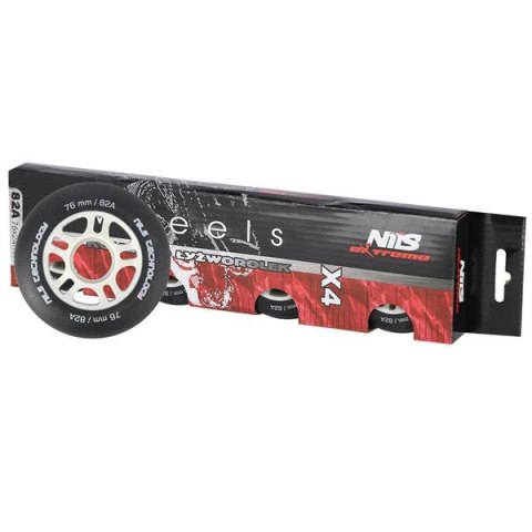 PU 76x24 82A CZARNE MATOWE KÓŁKA (4 szt.) NILS EXTREME