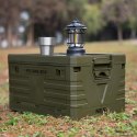 NCB4004 SKŁADANA SKRZYNIA KEMPINGOWA Z POKRYWĄ ZIELONA 50L NILS CAMP