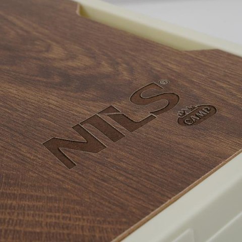 NCB4007 SKŁADANA SKRZYNIA KEMPINGOWA BIAŁA Z FUNKCJĄ STOŁU 2W1 15L NILS CAMP