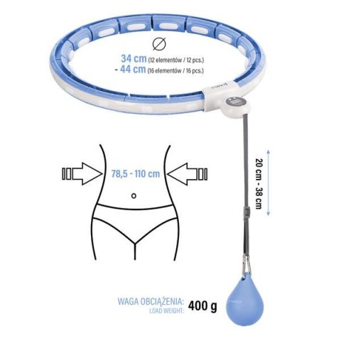 ZESTAW HULA HOP MAGNETYCZNY BLUE HHM15 Z LICZNIKIEM HMS + PAS WYSZCZUPLAJĄCY BR163 RED ZESTAW HULA HOP MAGNETYCZNY BLUE HHM15 Z LICZNIKIEM HMS + PAS WYSZCZUPLAJĄCY BR163 RED