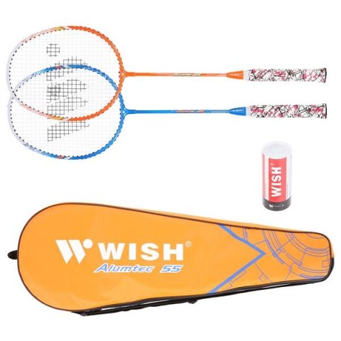 ALUMTEC 55K ZESTAW RAKIET DO BADMINTONA + LOTKI 3 SZT WISH