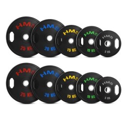 TOG ZESTAW TALERZY OLIMPIJSKICH OGUMOWANYCH 2 x 5 - 25 KG (150 KG) HMS