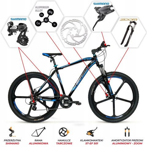 Rower MTB SIrox 29" 5.2 rama 21 cali koło 29 " czarny