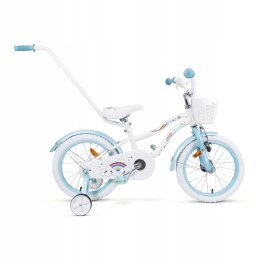 Rower dziecięcy SIrox Rainbow White Blue koło 16 