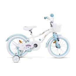 Rower dziecięcy SIrox Rainbow White Blue koło 16 