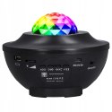 PROJEKTOR GWIAZD lampka nocna rzutnik nieba LED bluetooth głośnikiem pilot