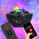 PROJEKTOR GWIAZD lampka nocna rzutnik nieba LED bluetooth głośnikiem pilot