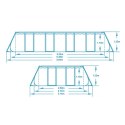 Basen ogrodowy stelażowy 549 x 274 x 122 cm 17w1 Bestway 56710