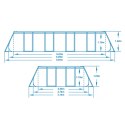 Basen ogrodowy stelażowy 549 x 274 x 122 cm 17w1 Bestway 56710