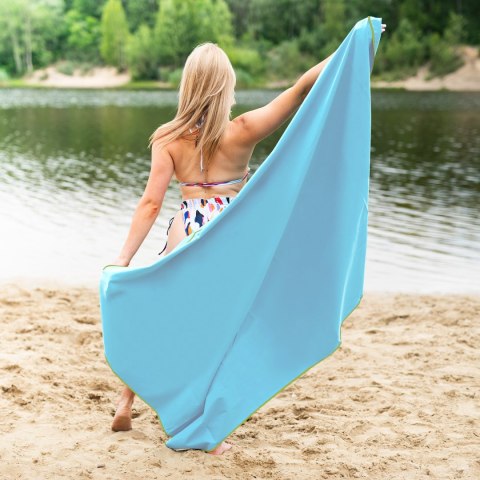 NCR12 RĘCZNIK Z MIKROFIBRY JASNONIEBIESKI 180x100 cm NILS