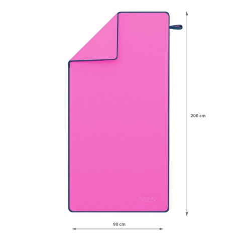 NCR13 RĘCZNIK Z MIKROFIBRY RÓŻOWY 200X90 CM NILS