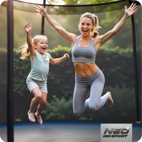 Trampolina ogrodowa 15ft/465cm z siatką zewnętrzną i drabinką Neo-Sport