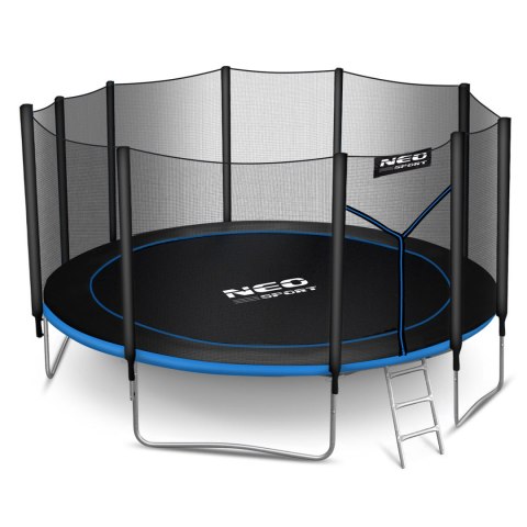 Trampolina ogrodowa 15ft/465cm z siatką zewnętrzną i drabinką Neo-Sport