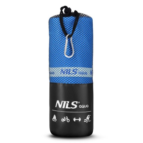 NAR12 NIEBIESKI RĘCZNIK Z MIKROFIBRY 180x100 cm NILS AQUA