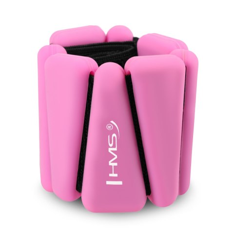 SNK01 PINK SILIKONOWE OBCIĄŻNIKI DO ĆWICZEŃ NA KOSTKI I NADGARSTKI HMS