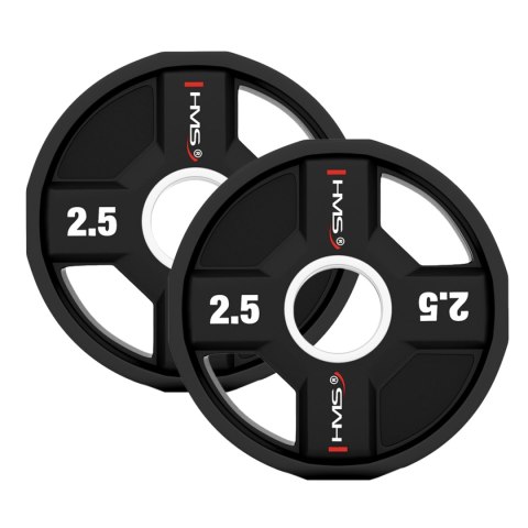 TPC SET ZESTAW TALERZY OLIMPIJSKICH POLIURETANOWYCH 2 x 2.5 - 25 KG CPU (155 KG) HMS