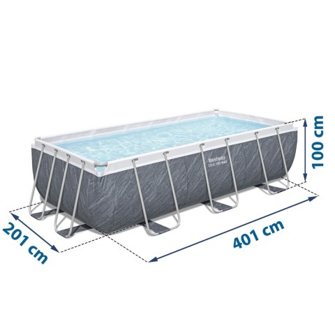Basen ogrodowy stelażowy 404 x 201 x 100 cm 11w1 Bestway 56721