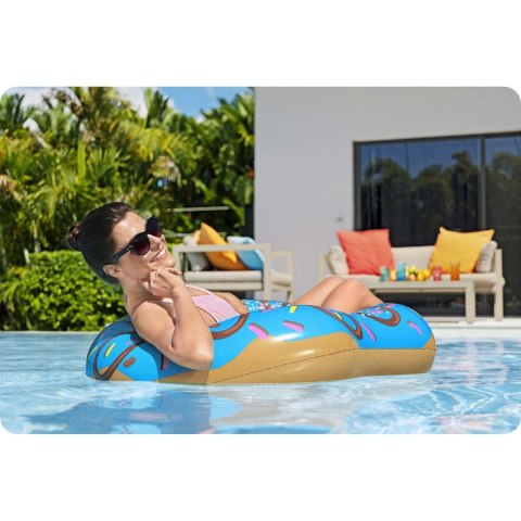 Dmuchane koło plażowe do pływania niebieski Donut 107cm BESTWAY