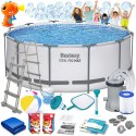 Basen ogrodowy stelażowy 366 x 122 cm 18w1 Bestway 56420 + maszynka do baniek GRATIS