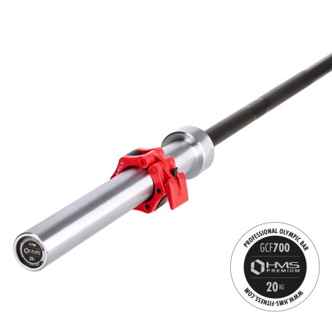 GCF700 GRYF OLIMPIJSKI 20 KG 2200MM + ZACISK ZG1000 RED HMS PREMIUM