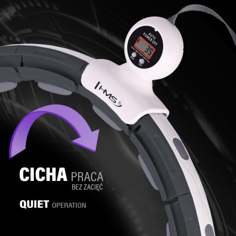 ZESTAW HULA HOP MAGNETYCZNY BLACK HHM15 Z LICZNIKIEM HMS + PAS WYSZCZUPLAJĄCY BR163 RED