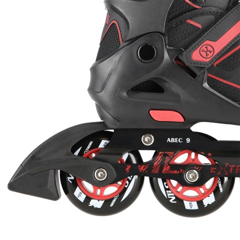 NA14174 A CZARNO-CZERWONE ROZM. S (31-34) ŁYŻWOROLKI NILS EXTREME