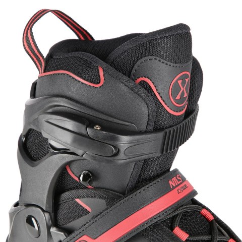 NA14174 A CZARNO-CZERWONE ROZM. S (31-34) ŁYŻWOROLKI NILS EXTREME