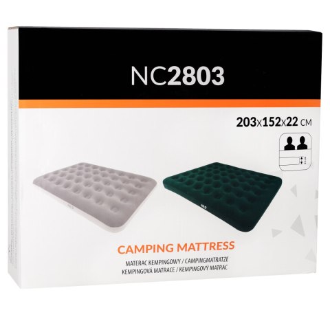 NC2803 MATERAC TURYSTYCZNY DMUCHANY 203X152X22 CM ZIELONY NILS CAMP