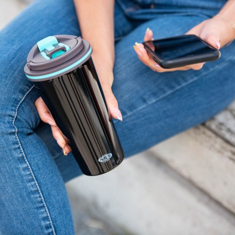 NCB18 CZARNY KUBEK TERMICZNY NILS CAMP