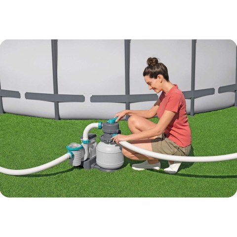 Pompa piaskowa do basenów + kulki filtracyjne 6056 l/h Bestway 58497