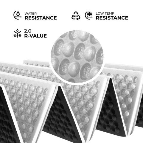 NC17103 KARIMATA SKŁADANA TURYSTYCZNA Z PODBICIEM ALUMINIOWYM + XPE 195 CM CZARNA NILS CAMP