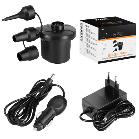 NC17115 POMPKA ELEKTRYCZNA 230-12V + PRZEJŚCIÓWKI NILS CAMP