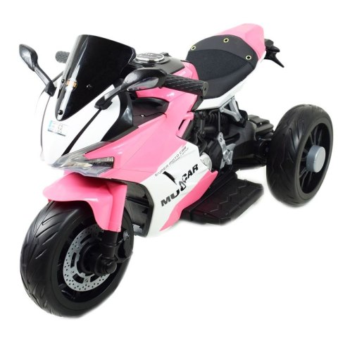 SZYBKI MOTOR POLICYJNY Z KOGUTEM, MIĘKKIE KOŁA, DŹWIĘKI, DWA SILNIKI, PILOT/NT5188