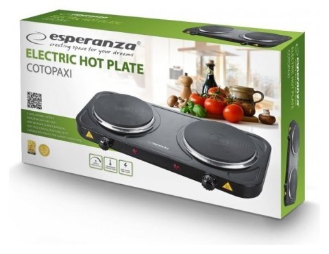 ESPERANZA KUCHENKA ELEKTRYCZNA COTOPAXI CZARNA EKH010K