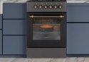 Kuchnia gazowo-elektryczna Retro Designe MPM-56-KRM-13 czarna