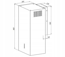 Okap AKPO WK-4 CUBERA WL CZARNY MAT T520 M3 / CZARNY FILTR ALUMINIOWY