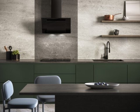 Okap MAAN Vertical Eco Duo Glass czarny front szkło 60 cm szer.