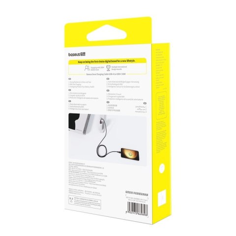 Kabel Baseus Dura USB-Typ C 60W 1m (czerwono-czarny)