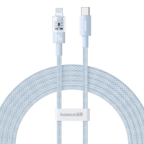Kabel Baseus Gem USB C-IP 20W 2m (niebieski)