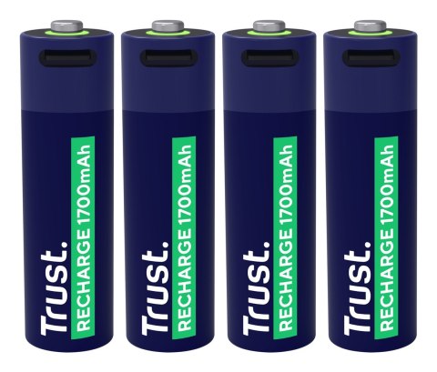 Baterie AA Trust USB-C RECHARGEABLE BATTERIES 4P
