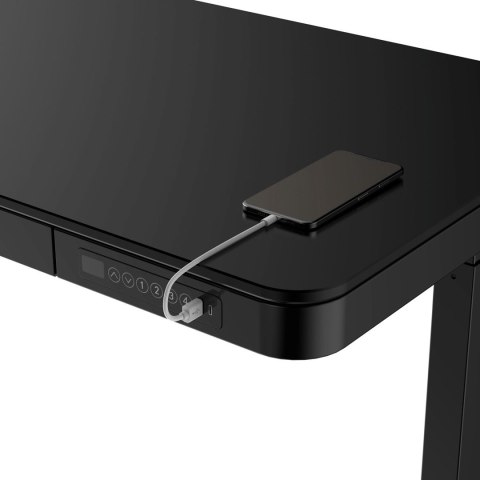 Biurko ACTIVEJET z elektryczną regulacją wysokości 140x70 ET119W-C czarny